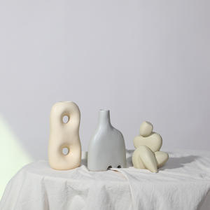 Vase en céramique artistique d'inspiration nordique pour salon Simple meuble TV zone d'entrée modèle <span class=keywords><strong>maison</strong></span> décoration article pièce d'affichage - Product Image 3