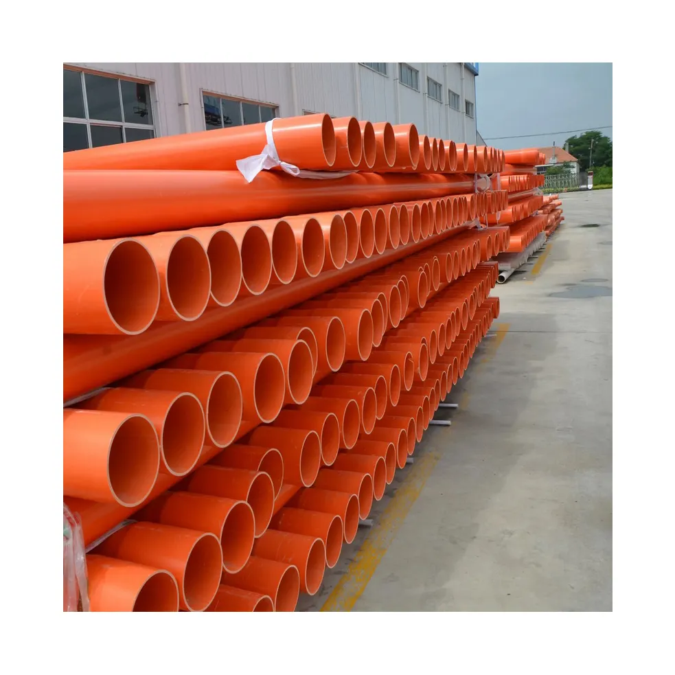 YiFang Plastic Plumbing Materials Mpp Pipe Electric Pipe 100Mm 125Mm 150Mm 175Mm 200Mm Pvc Electrical Conduit Pipes