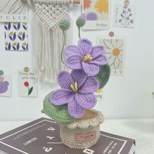 Fleur de Clematis en Crochet Faite à la Main, Fleur de Chiffonier en Crochet, Fleurs de Tung, Décoration d'Intérieur, Cadeau Fête des Mères - Product Image 6