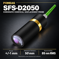 POMEAS SFS-D2050 Chromatic Confocal Displacement Probe, Rentang +/-1 mm, Jarak Referensi 50 mm, Pengulangan RMS 85 nm