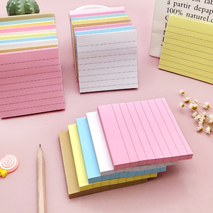 Practical Macaron Color Sticky Notes with Ruled Lines Colorful Memo <b>Pads</b> for Office & Students, Perfect for Messages & Reminders - Product Image 2