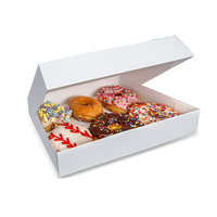Boîte à cupcakes à emporter, personnalisée, imprimée en couleur, pliable, boîte à beignets en papier avec fenêtre, 6 pièces