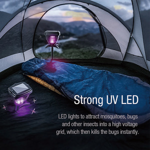Lámpara Mata Insectos y Mosquitos 3 en 1, Eléctrica, Solar y a Pilas, Ecológica, Oferta de Fábrica - Product Image 2