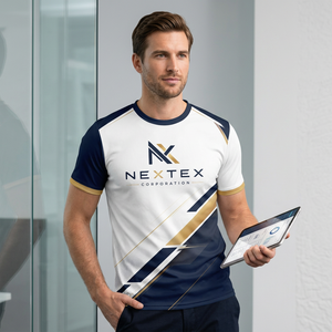 T-shirt haut de gamme pour homme 100% coton, manches courtes, col rond, streetwear, logo personnalisé, vente en gros - Product Image 2