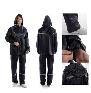 HPB0125 impermeable personalizado de poliéster Oxford con revestimiento de PVC, chaquetas y pantalones para la lluvia - Product Image 1