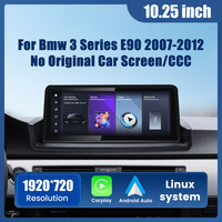 Autoradio 10,25 pouces pour BMW Série 3 E90 2006-2011 Système Linux Stéréo de voiture GPS Navigation Lecteur DVD IPS Carplay