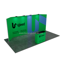 TianLang U forme côté ouvert 20x10ft aluminium portable salon stand affichage modulaire plus léger stand d'exposition stand