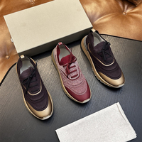 Sneakers en tricot de luxe pour hommes, style Old Money, légères, à lacets, chaussures décontractées