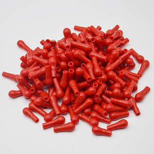 <b>Red</b> rubber tip, latex cap, latex suction <b>bulb</b>, <b>red</b> rubber tip, laboratory dropper bottle tip, dropper cap, matching set. - Product Image 1