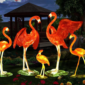 Sculptures de cygnes illuminées grandeur nature, statue d'animal en résine, motif de décoration de Noël à vendre - Product Image 5