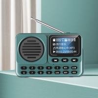 Radio FM AM portable rechargeable avec affichage des paroles, lecteur MP3, prise en charge des cartes, haut-parleur intégré pour les personnes âgées, utilisation à domicile et en extérieur
