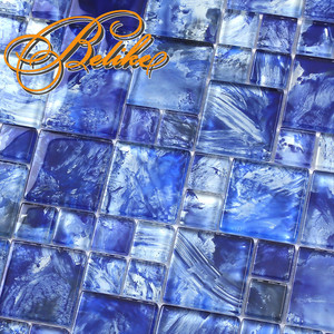 Carrelage en mosaïque de verre coloré, couverture murale, motif esthétique, piscine somptueuse, décor d'eau, Style exquis - Product Image 5