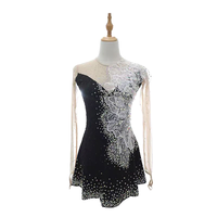 Robe de justaucorps pour filles, patinage artistique, roller, danse, ballet, costume de danse pour compétition de patinage artistique, strass