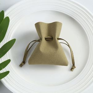 Promotion Cute Microfiber Velvet Suede Jewelry <b>Pouch</b> <b>Drawstring</b> Bag for Gemstone Earrings Necklace Bracelet Packaging Small Gift - Product Image 4