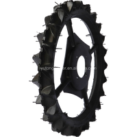 JIUYU 650*80mm 950*150mm Roue en acier au carbone pour transplanteur de riz agricole, roues de tracteur, pulvérisateur à flèche fine, jante de roue, 2 ans