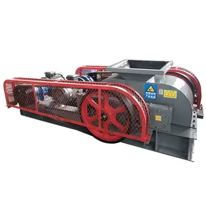 motor pulley double roller sand crusher stone coal glass crushing grinder machine cone double roller crusher machine for sale