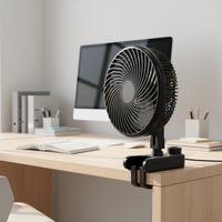 Ventilateur oscillant à fixation sur conduit de 6 pouces avec moteur EC, pales en plastique, vitesse et angle réglables, silencieux et économe en énergie pour la maison et le bureau