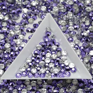 WHATSTONE nuevos colores metálicos 4mm 5mm 3D gemas para uñas piedras redondas Flatback resina diamantes de imitación para decoraciones de ropa DIY