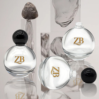 Botol Parfum Kaca Klasik Berkualitas Tinggi 50ml 80ml dengan Tutup Hitam Atomizer Cetak Sablon Digunakan untuk Parfum dan Makeup