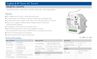 Interrupteur intelligent AC Tuya ZigBee SKYDANCE 100-240VAC 1CH 15A, interrupteur à bouton-poussoir, relais, contrôleur RF pour lampes LED SS-L(WZ)
