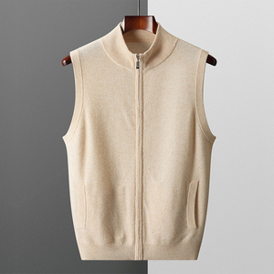 <span class=keywords><strong>Gilet</strong></span> da <span class=keywords><strong>uomo</strong></span> in <span class=keywords><strong>lana</strong></span> 100% per autunno inverno traspirante O collo con cerniera senza maniche in <span class=keywords><strong>lana</strong></span> spessa - Product Image 1