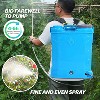 Pulvérisateur agricole à dos de 20 L, pulvérisateur électrique automatique à dos, pulvérisateurs à batterie 2 en 1 avec pompe