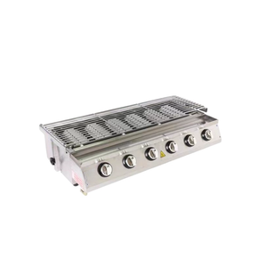 <span class=keywords><strong>Barbecue</strong></span> à gaz commercial en acier inoxydable avec 6 brûleurs - Product Image 1