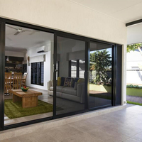 Portes coulissantes pliantes sans cadre Clearview 2023 en alliage d'aluminium pour l'intérieur, la chambre à coucher et l'extérieur