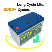 Systèmes solaires 6000 cycle de vie cycle profond 12V cellule de batterie au lithium-ion 80Ah LiFePO4 batterie au lithium