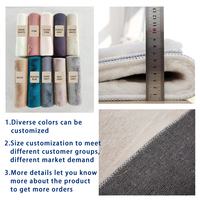 Ensemble de tapis moderne en fourrure de lapin synthétique douce et moelleuse peluche de couleur unie en polyester à poils longs pour un usage domestique