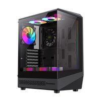 Boîtier PC Gamer GAMEMAX VISTA COC BK Infinity Mid Tower avec ventilateurs ARGB à refroidissement COC breveté, format ATX, en stock