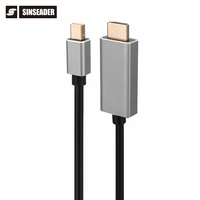 Mini DP mâle vers HDMI avec câble Mini DisplayPort, résolution vidéo 1.2V et 4k 2k