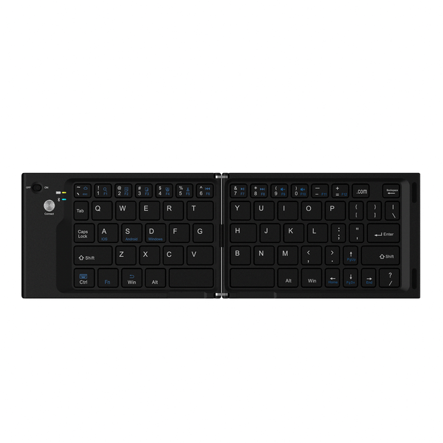 2-Foldable Slim Wireless BT Keyboard Portable Folding Mini  Keyboard for Computer Ipad