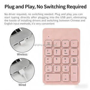 Mini clavier universel 18 touches numériques 2.4G sans fil rechargeable - Product Image 4
