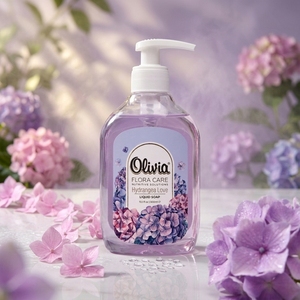 Flora Care Hydrangea Love pH Balanced <b>Liquid</b> Hand Soap with Panthenol Glycerin and Natural Extracts 300 ml Olivia - Product Image 2