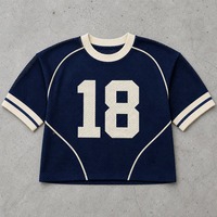 Camiseta Deportiva Personalizada de Fútbol para Hombre, con Pedrería Bordada, de Malla de Poliéster de Secado Rápido y Corte Holgado