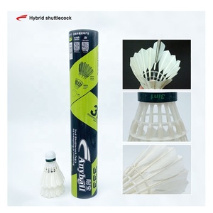 Venta caliente a estrenar diseño híbrido bádminton volante material <span class=keywords><strong>de</strong></span> ganso con cabeza <span class=keywords><strong>de</strong></span> <span class=keywords><strong>corcho</strong></span> herramienta <span class=keywords><strong>de</strong></span> entrenamiento popular mundial - Product Image 6