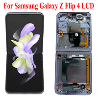 Layar LCD Original 4 Flip untuk Samsung Galaxy Z Flip3 5G SM-F711 Digitizer Full Assembly Dengan Frame