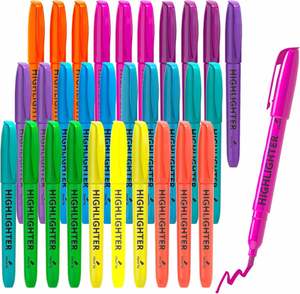 Stylos surligneurs à encre fluorescente personnalisés en gros, 6 couleurs, pointe plate, emballage en boîte, couleurs pastel, pour le bureau et l'école - Product Image 2