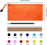 Sac de rangement étanche pour crayons pochette en nylon à fermeture éclair A6 organisateur de voyage dossier en plastique école bureau