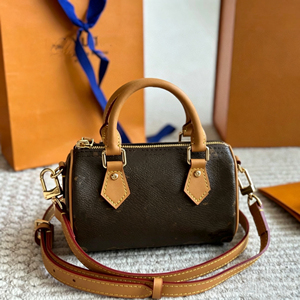 Bolsos de Lujo de Diseñador para Mujer, Mini Bolsos Cruzados Speedy, Bolsos de Mano de Alta Gama, Moda de Invierno para Mujer, Poliéster Color Caramelo - Product Image 1