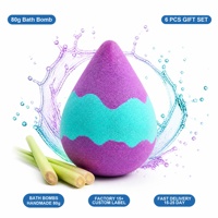 Bombe de bain naturelle à la citronnelle, boule effervescente, parfum sucré, coffret cadeau de bain spa pour tous types de peau, OEM ODM 80g