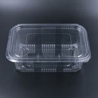 Contenants alimentaires rectangulaires jetables transparents en PET de 750 ml pour salades et nouilles 180x130x50mm – Commandes personnalisées acceptées