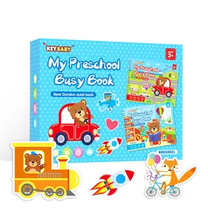 Keybaby My Preschool Busy Board Book Activity Learning Quiet Busy Book Kids English Story book Children Educational Toys