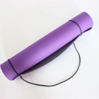 Tapis de yoga BESAYoga en TPE - Portable, épais, avec support pour tablette, écologique, antidérapant, protection des genoux, exercice physique