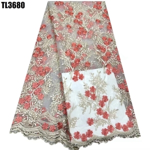 Ricamo europeo e americano in <span class=keywords><strong>Tulle</strong></span> tessuto di pizzo abito da festa in pizzo <span class=keywords><strong>rosso</strong></span> tessuto Tissu En Dentelle De <span class=keywords><strong>Tulle</strong></span> - Product Image 2