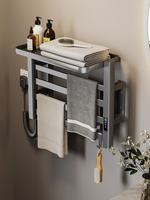 Radiateur Chauffe-Serviettes Électrique 2-en-1 avec Minuteur pour Salle de Bain et Usage Domestique