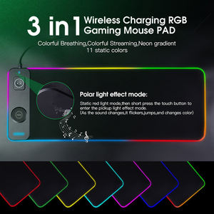 Alfombrilla de ratón para juegos personalizada grande de cuero luminoso RGB con carga inalámbrica 3 en 1, estilo <span class=keywords><strong>Anime</strong></span> para juegos de oficina en casa - Product Image 3