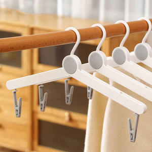 Cintre de voyage pliable avec pinces, séchoir rectangulaire à crochet pour sous-vêtements et chaussettes, multifonctionnel pour la maison - Product Image 3