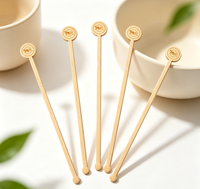 Agitateurs à café miniatures en bois écologiques classiques, emballés individuellement, avec logo personnalisé, vente en gros directe d'usine pour les cafés
